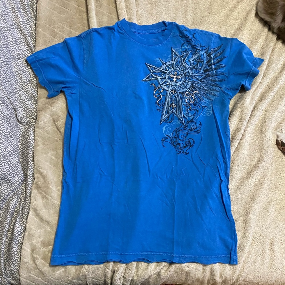 Men’s affliction small foil shirt